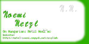 noemi metzl business card